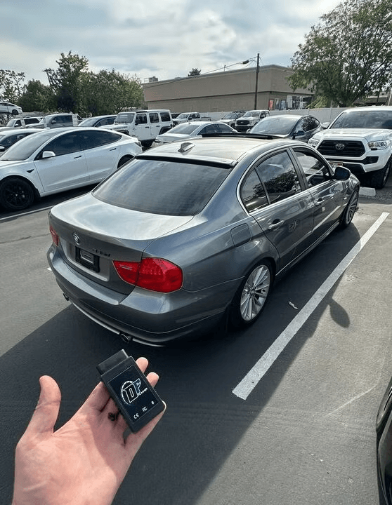 DFlasher mobile app used with a BMW